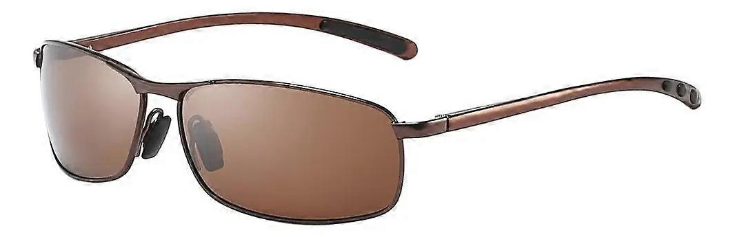 Alloy Rectangular Polarized Sunglasses