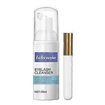 Eyelash Extension Foaming Shampoo, Eyelid Lash Shampoo Cleanser 50ml
