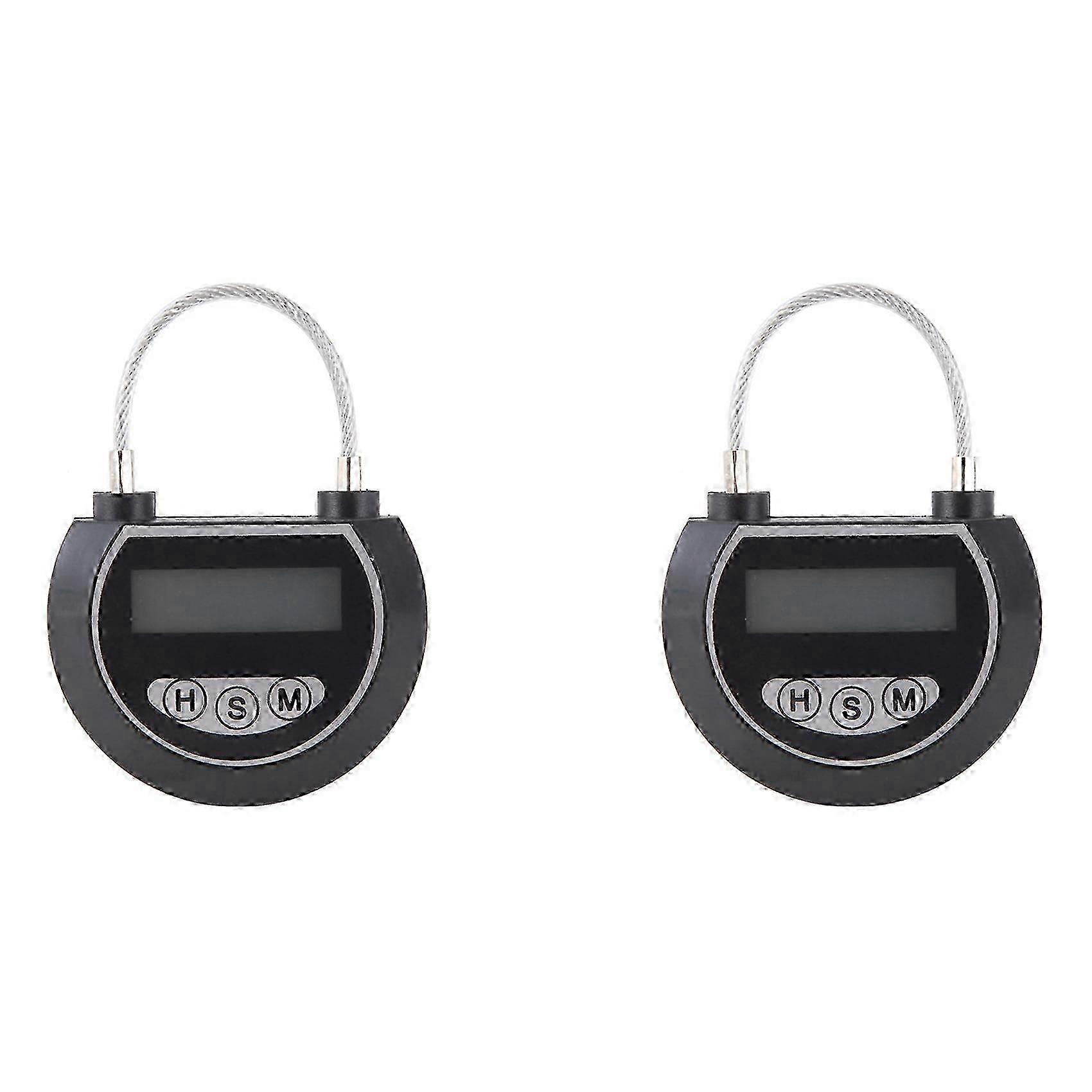 2X Electronic Time Lock Timer Lock Container Multi Function Time Lock Bin for Toys