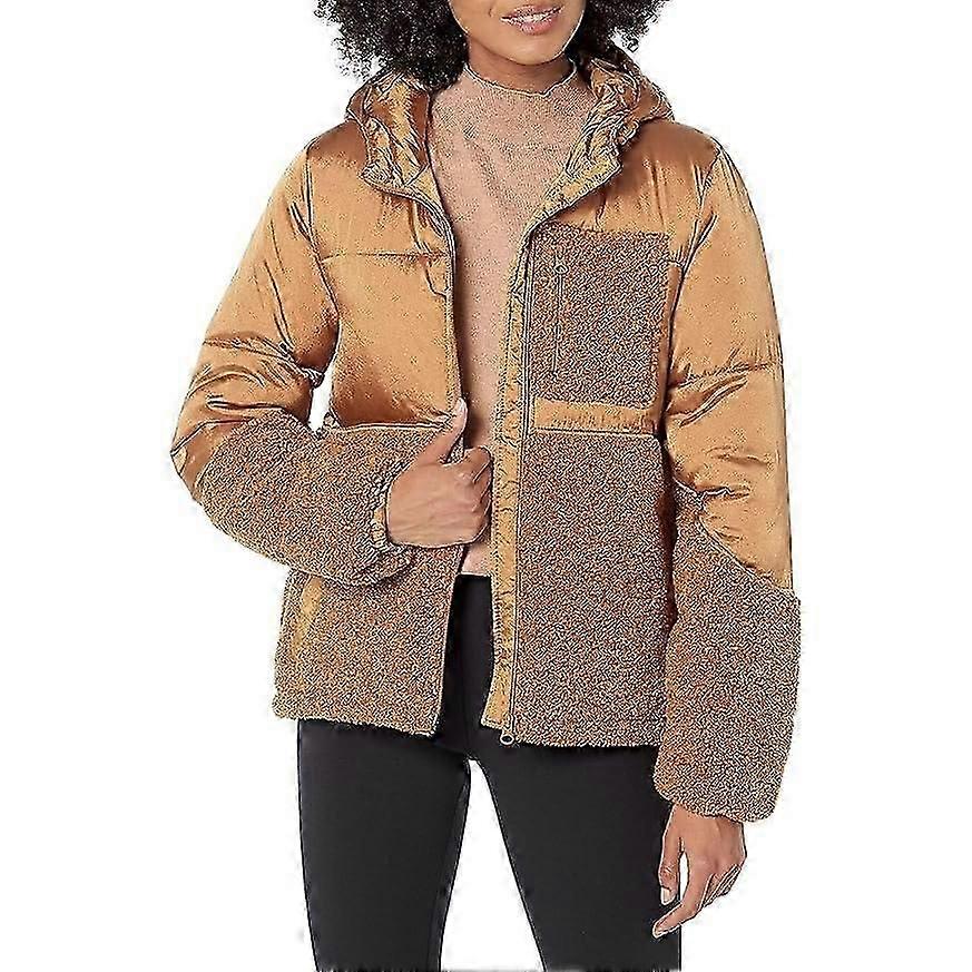 Winter Sherpa Puffer Patchwork Jacket voor dames