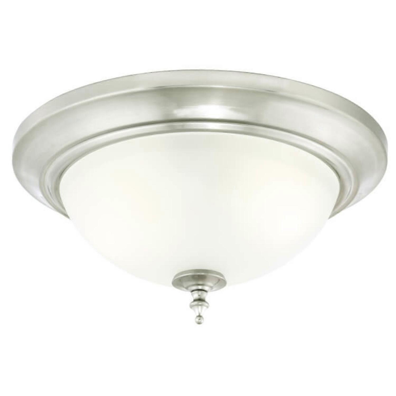 Two-Light Flush Mount Ceiling Light Harwell Nickel