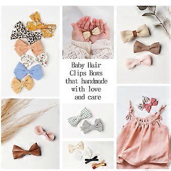 Confezione da 21 fermagli per capelli da bambina con fiocchi, completamente foderati e antiscivolo, accessori per capelli raffinati fatti a mano per neonate, bambine e ragazzine.