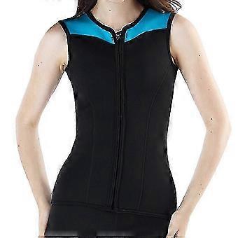 Womens Wetsuit Vest Neoprene 3mm Sleeveless Front Zipper Diving Top