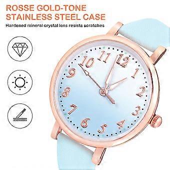 Noctilucent Montre-bracelet Enfants Quartz Montre Décoratif Lumineux Quartz Montre Bracelet En Cuir Montre