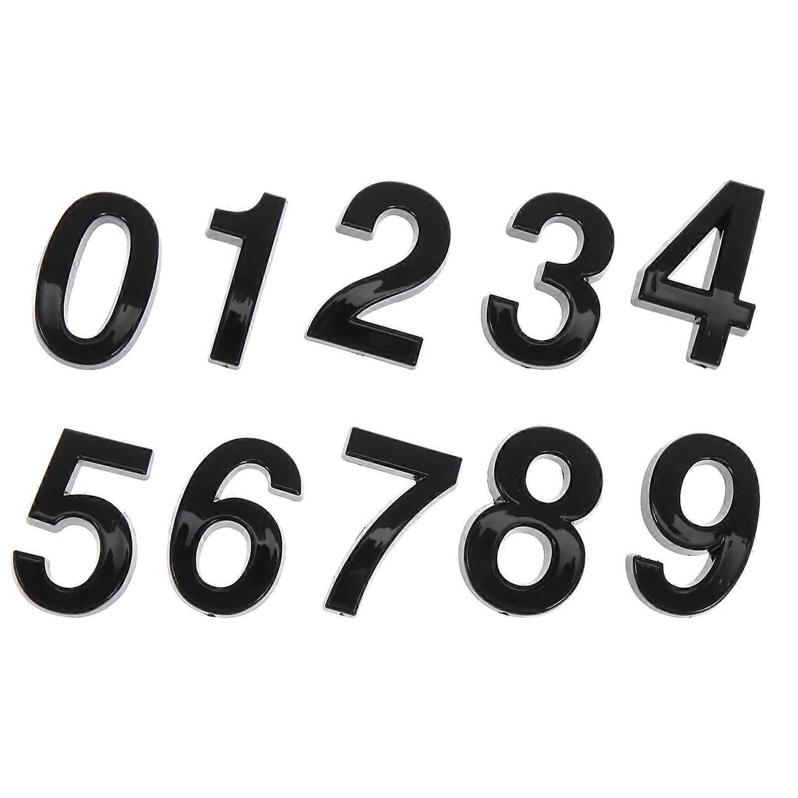 10Pcs Professional House Numbers Multi-function Clock Numbers Self-adhesive Mailbox Numbers