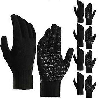 1-5Pairs Winter Outdoor Sports Running Glove Warm Touch Screen Gym Fitness Full Finger Gloves For Men Women Knitted Magic