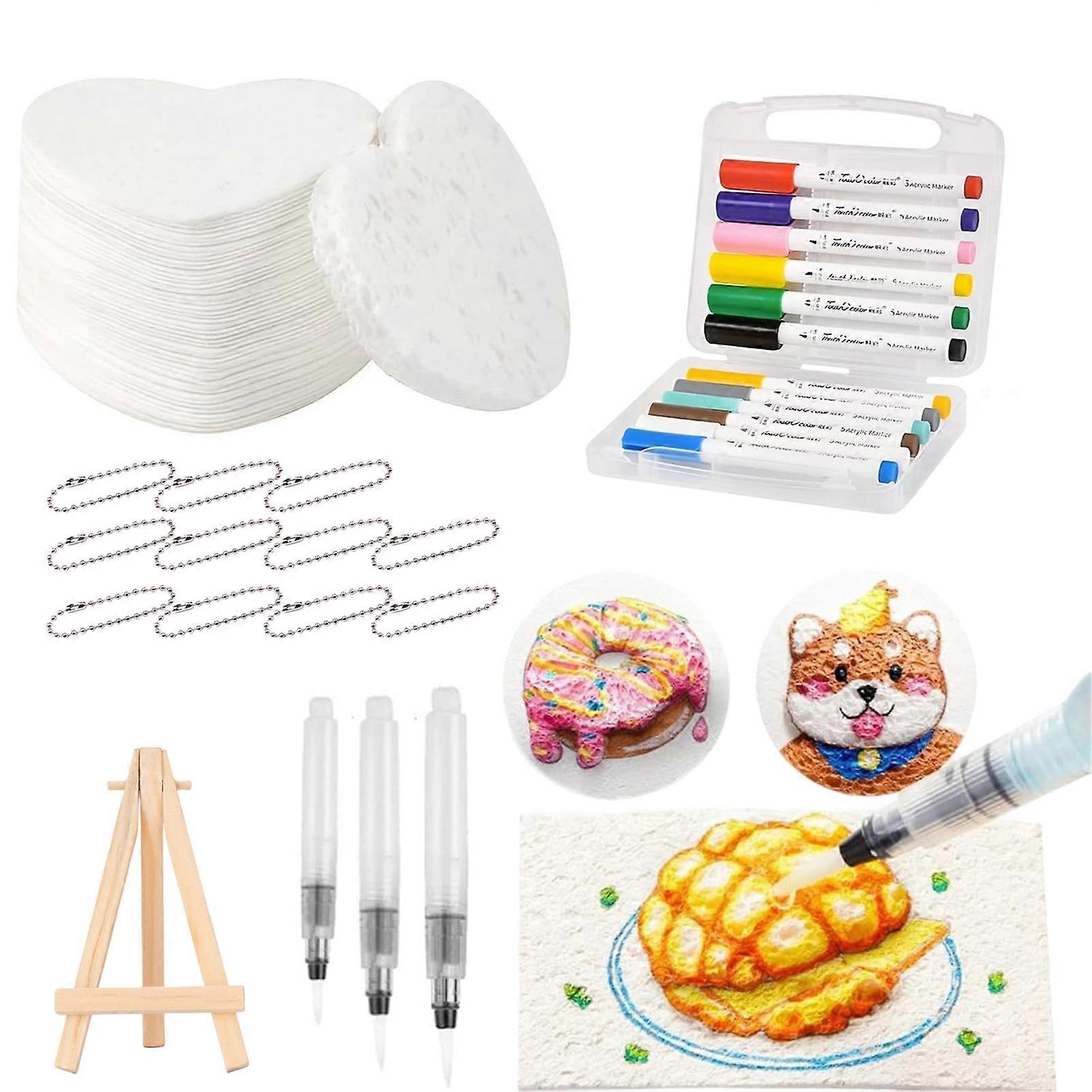 Durable Sponge and Canvas Set with Puffy Paint