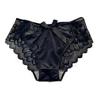 Seidensatin-Slip für Damen, sexy, unsichtbare Spitzen-Slips, tiefsitzende Bikini-Unterwäsche, nahtlos