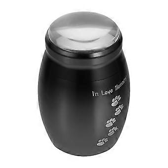 Cremation Pet Urn Dog Paw Printed Stainless Steel for Storage Use 1Pcs