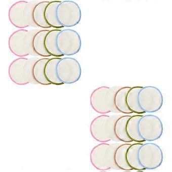 Bamboo Fiber Makeup Remover Pads for Facial Cleaning 30Pcs Set