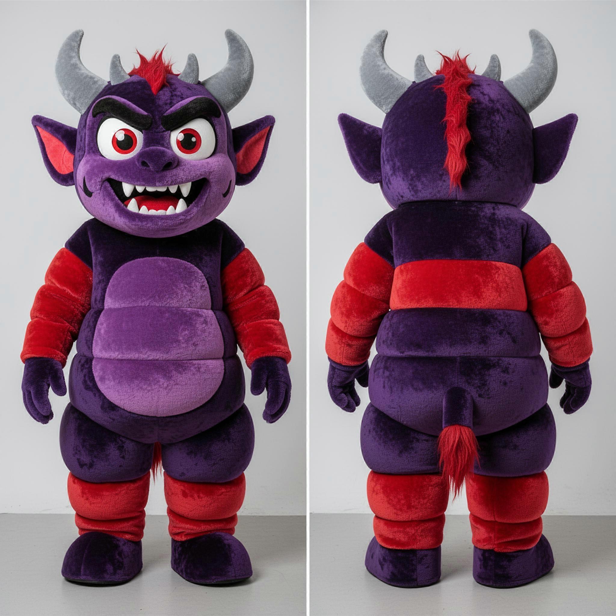 MASTICOT Crimson Broad Shouldered Demon Mascot