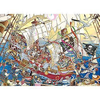Puzzles for Adults Pirate Ship Party Adventure Fun Whimsical Sea Scene Puzzle Family Interactive Game Wall Art Decor Gift HAA382