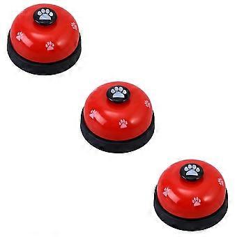 3 Pack Dog Training Bells with Wide Touch Button for Easy Puppy Potty Training and Quick Pet Response