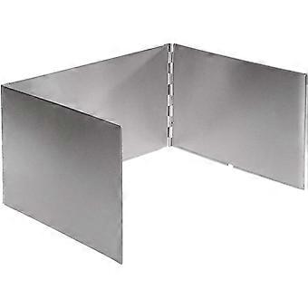 Portable folding stainless steel camping windshield, easy to clean. Folding cutting board. Ideal for hiking and picnics.