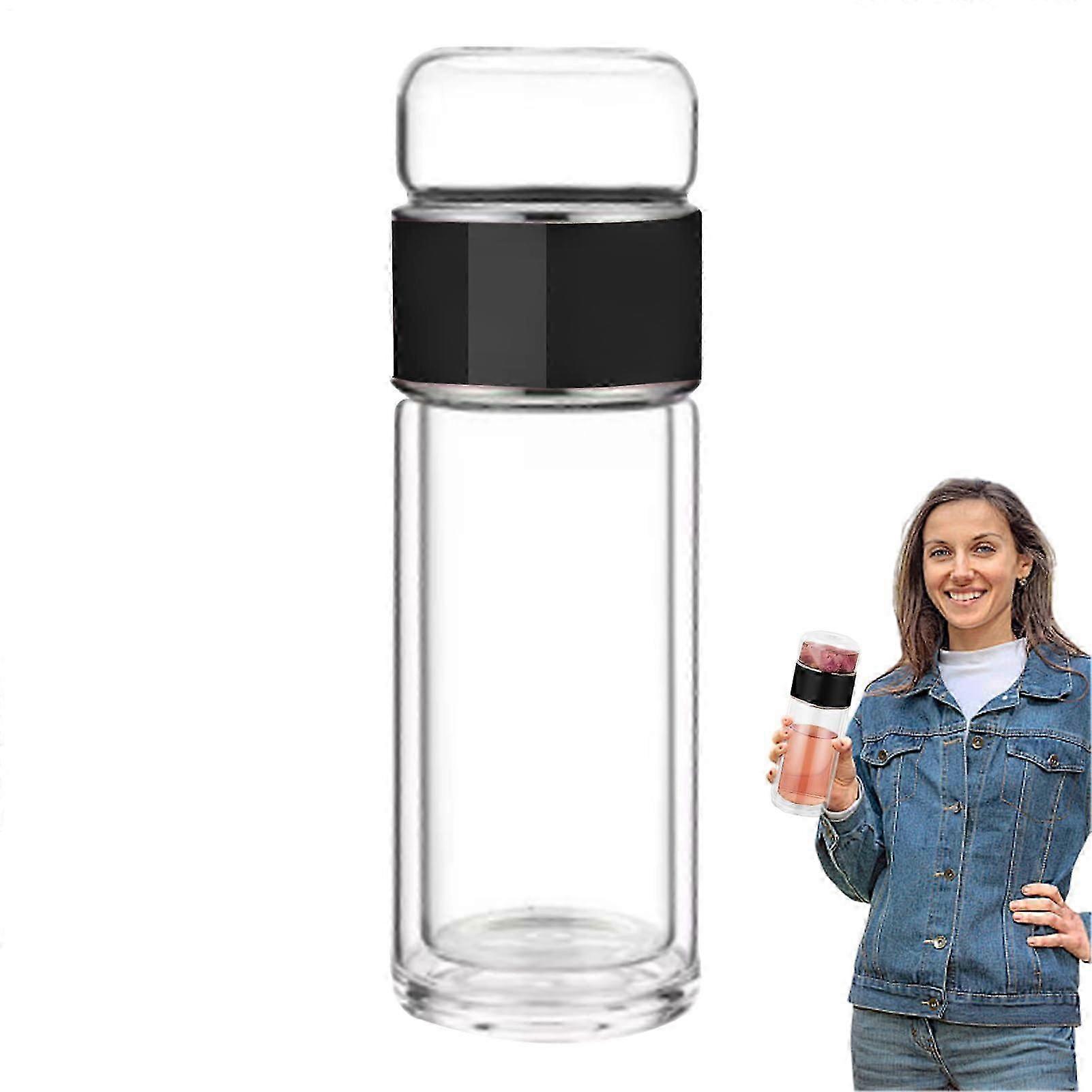 Double Layer Glass Tea Infuser Bottle