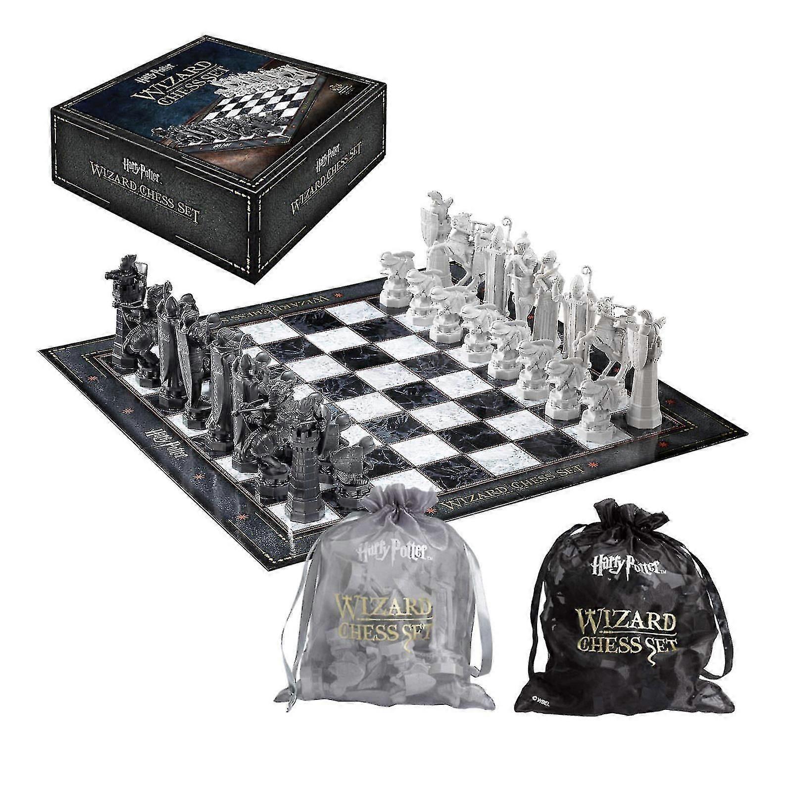Black White Harrypotter Wizard Chess Set
