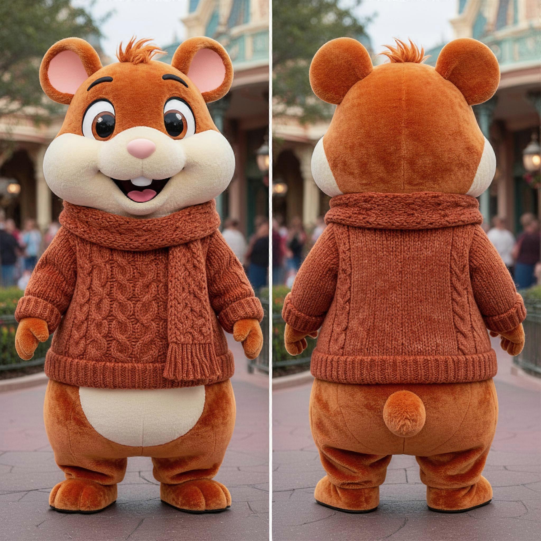 MASTICOT Rust & Cozy Knitted Hamster Mascot