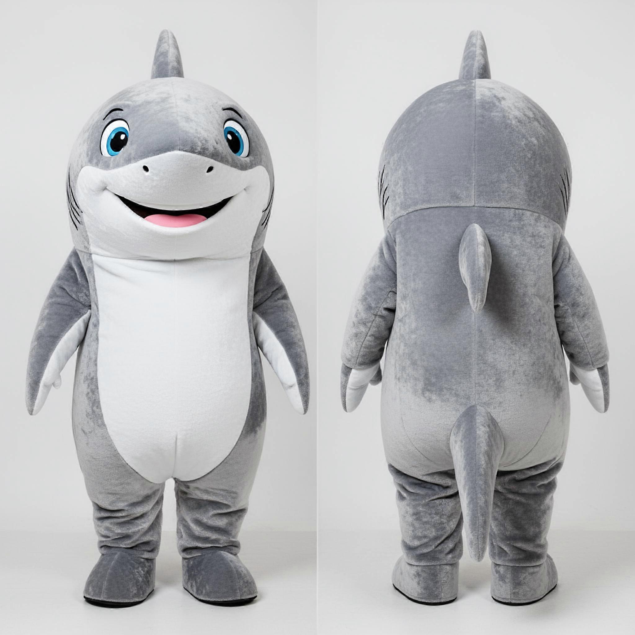 MASTICOT Silver Gray Rounded Megalodon Mascot