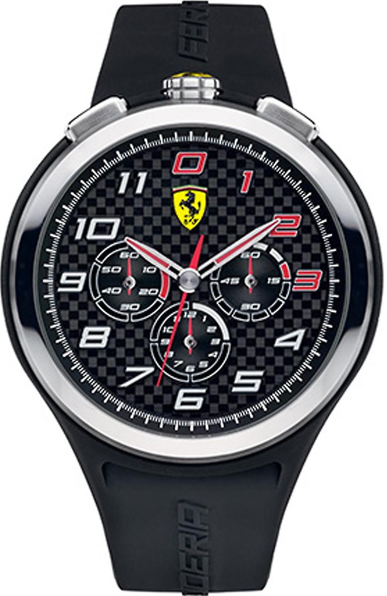 Ferrari ready set go Japanese Quartz Analog Man Watch with Silicone 0830100 Bracelet