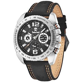 Timberland Bennington l Quartz analoge man horloge met koeienhuid armband 13901XS-02