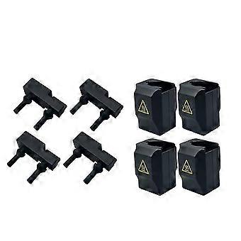 4Pcs Extruder Heating Block Silicone Cover Sock with 4PCS Nozzle Brush compatible with FLASHcompatible withGE Creator 5/Creator 5 Pro 3D Printer