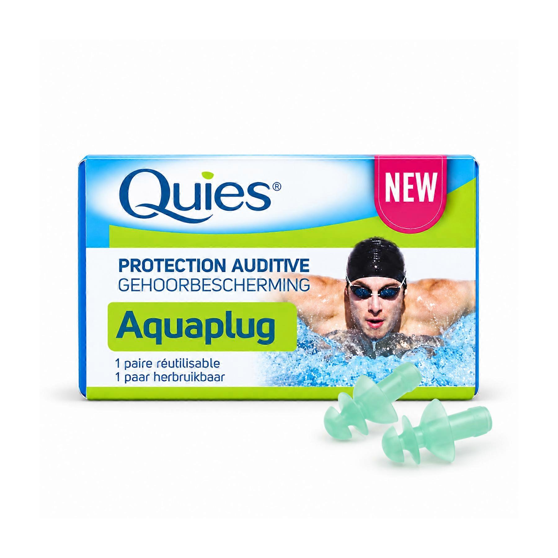 Quies Ear Protection Aquaplug 1 Reusable Pair