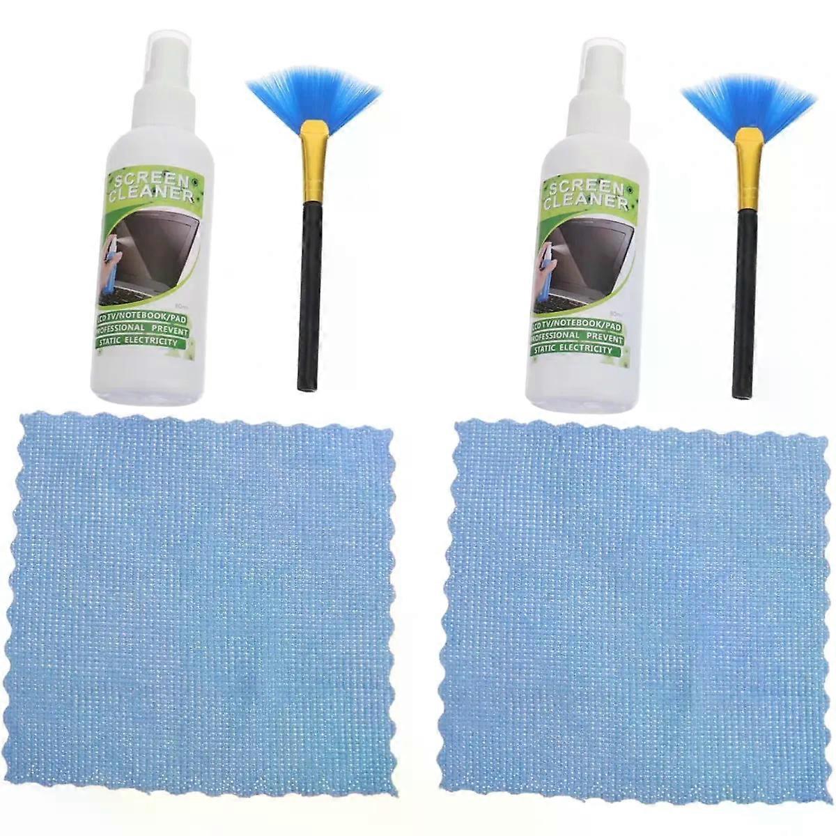 Cleaning Brush Set with Cloth and Brush, 2 Sets