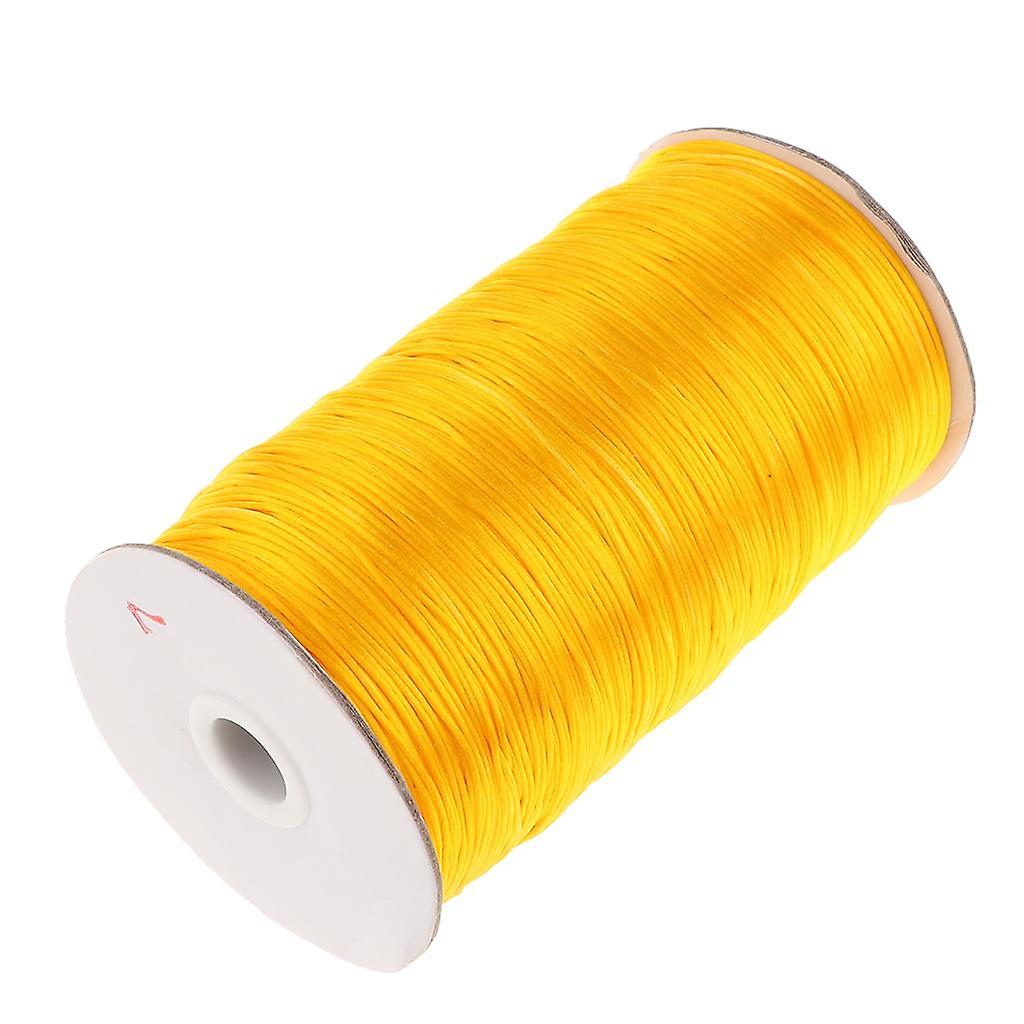 Elastic Cord String Bungee Wire Rope Nylon Yellow for Necklace Jewel Making