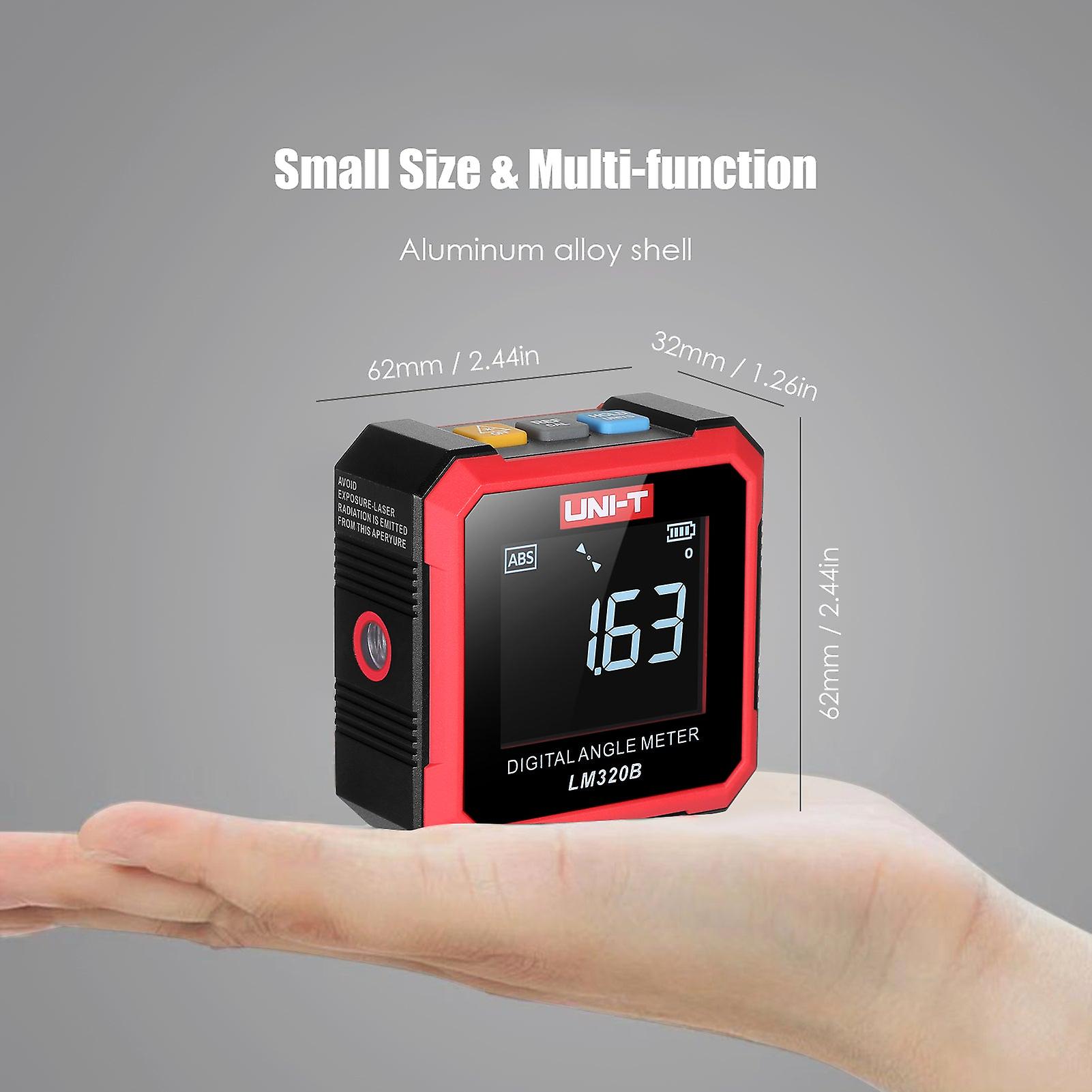 Uni-t Lm320b Inclinometer With Digital 4*90° High Precision Electric Level Meter Digital Protractor With Absolute Measurement