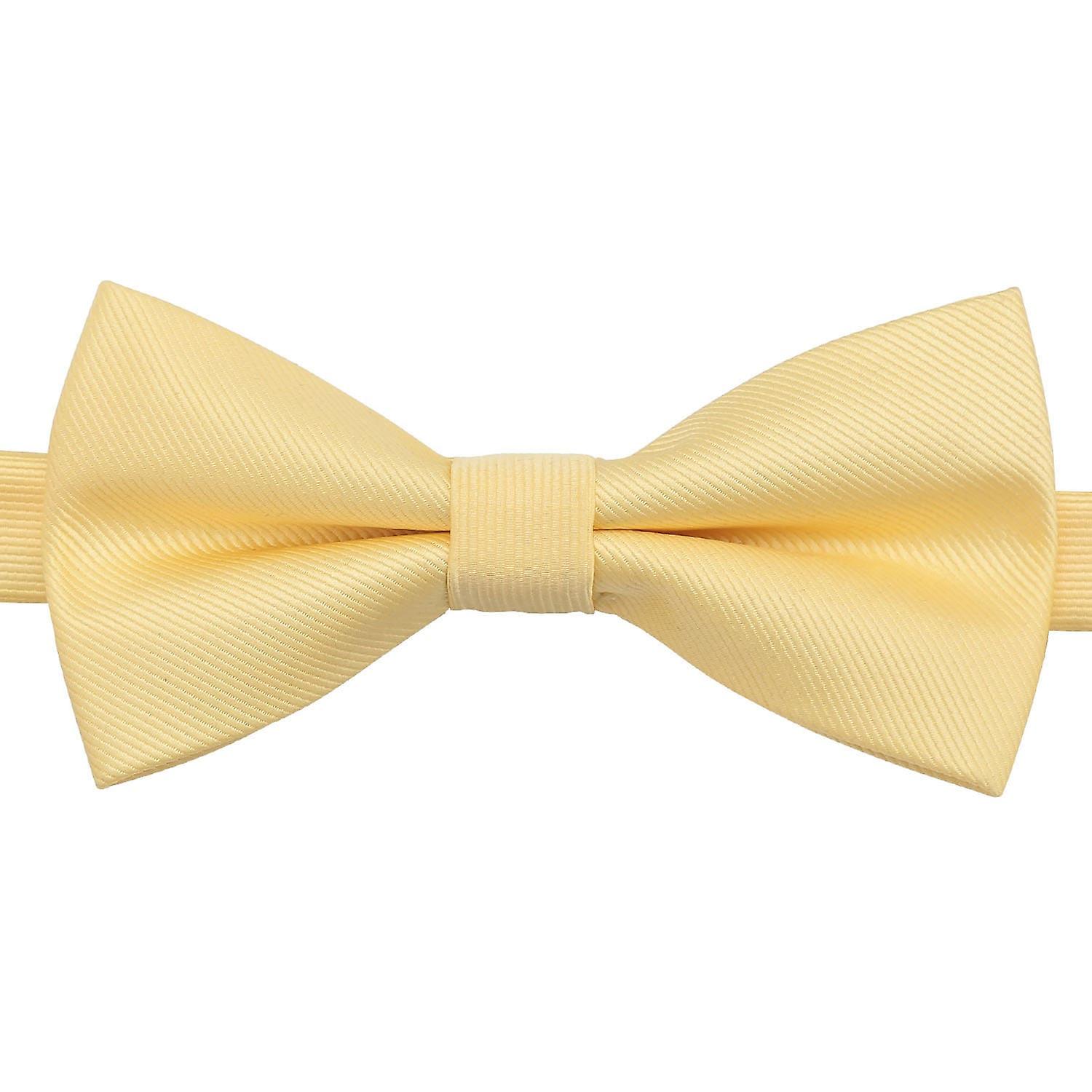 Daffodil Yellow Plain Twill Pre-Tied Bow Tie