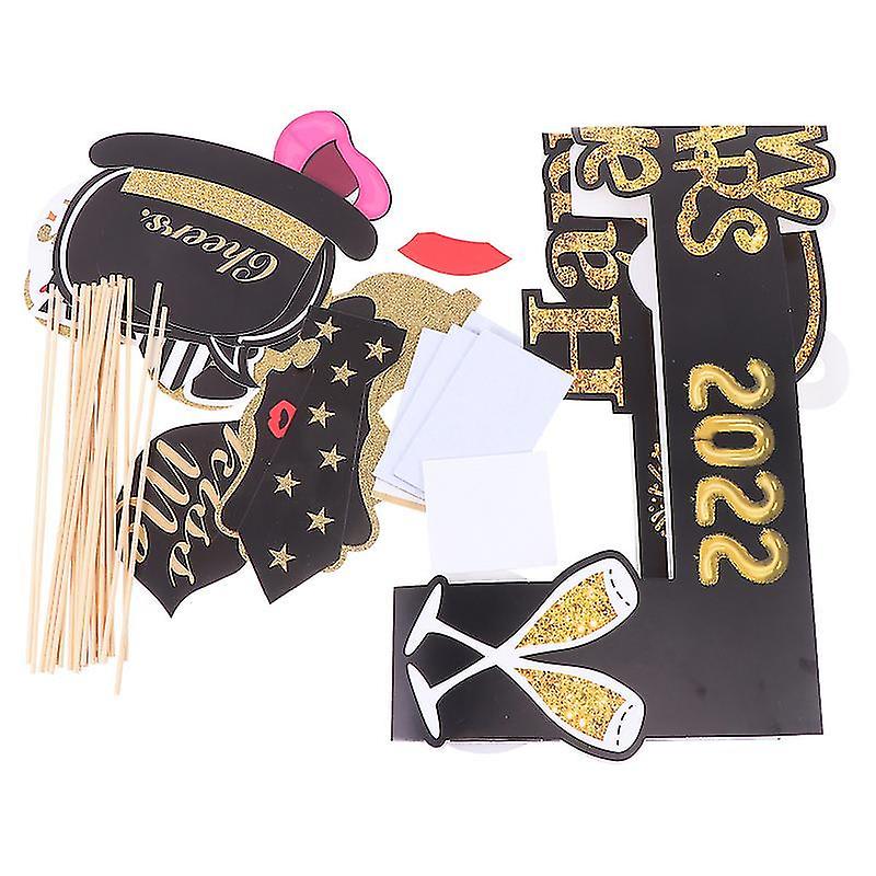 66X39.5cm Assorted Color Picture Frames 1 Set Of Happy 2022 New Year Paper Photo Frame Handheld Phot