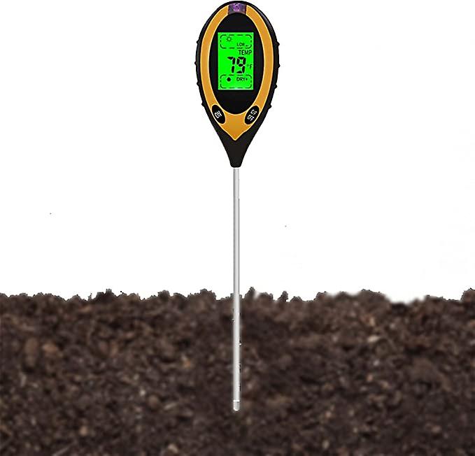 4 in 1 Soil Moisture Meter, PH pH - PH Soil Tester, for Garden Soil Plant Temperature / Soil Moisture / PH - Meter / Solar Intensity / Ambient Humidit