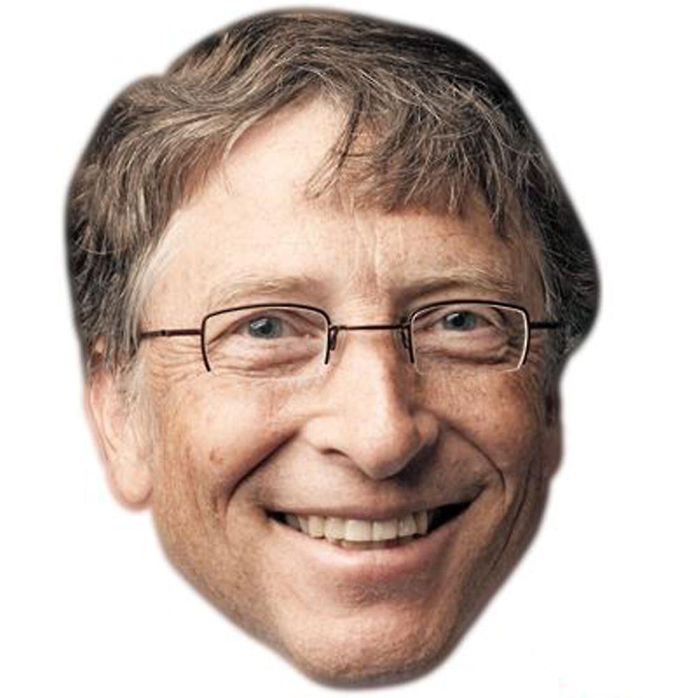 Bill Gates Celebrity Mask, Flat Card Face