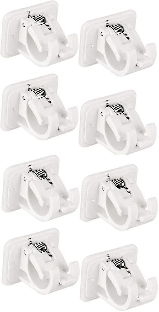 8 قطع الذاتي لاصق هوك الستار رود قوس الأقمشة هوك حامل الأبيض العارضة الجدار السنانير