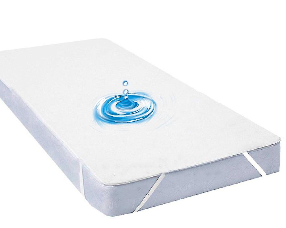 6.5ft Mattress Protector, Waterproof, Quilted Cover Pad With Straps