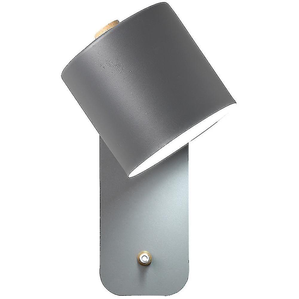 Macaron Wall Lamp 220v E27 Rotatable Gray Send Bulb