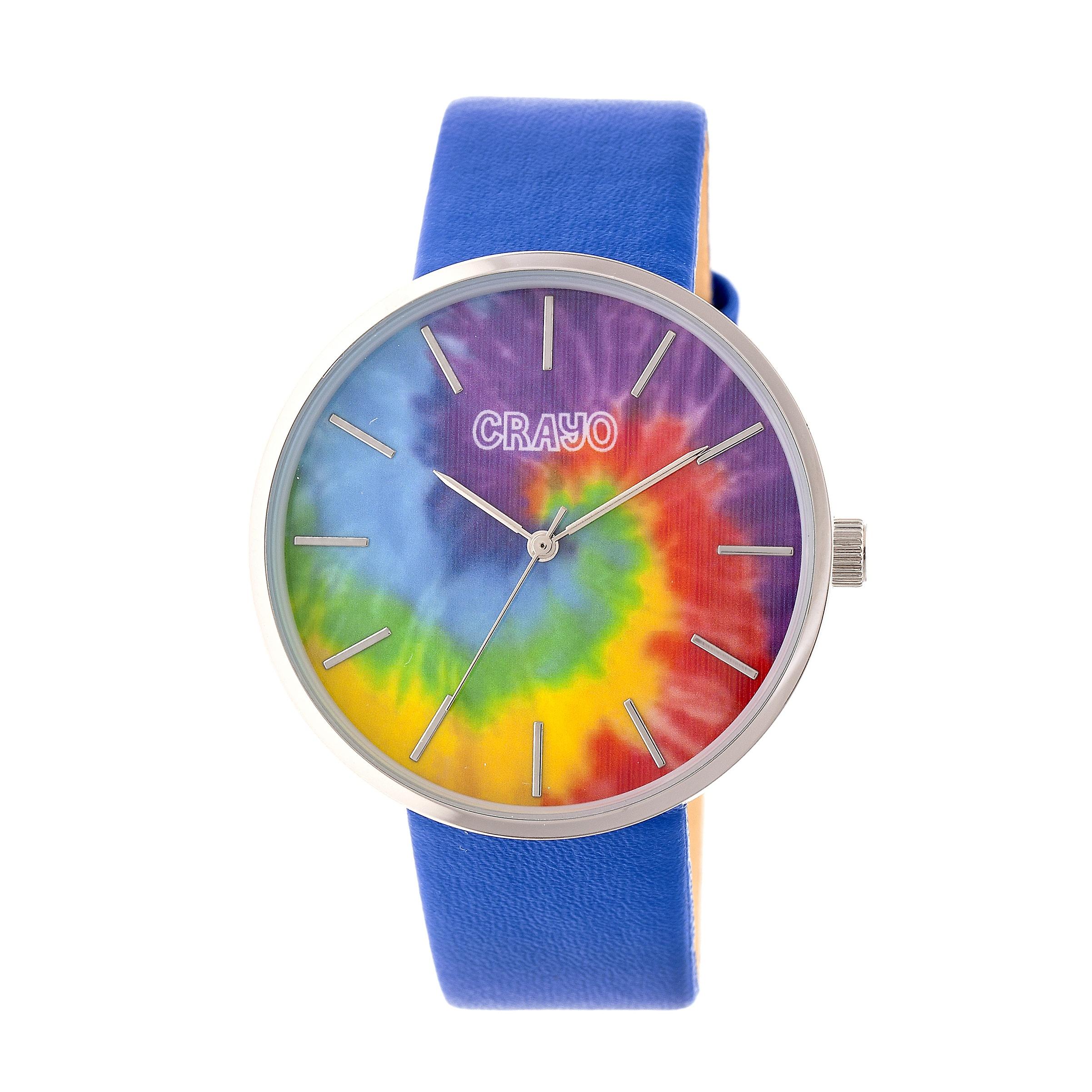 Crayo Swirl Unisex Watch - Silver/Blue