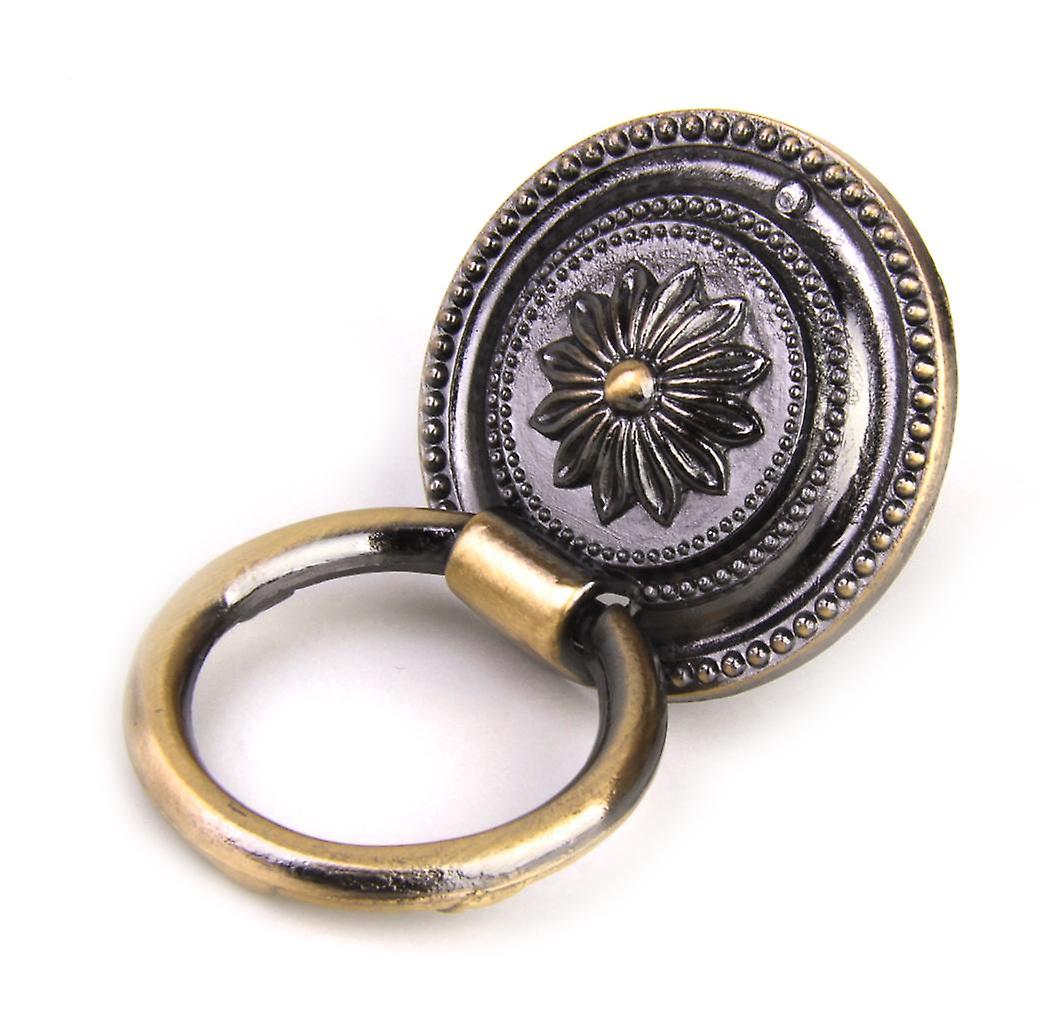 Classical Round Flower Patterns Decorative Cabinet Door Drawer Pull Knob S