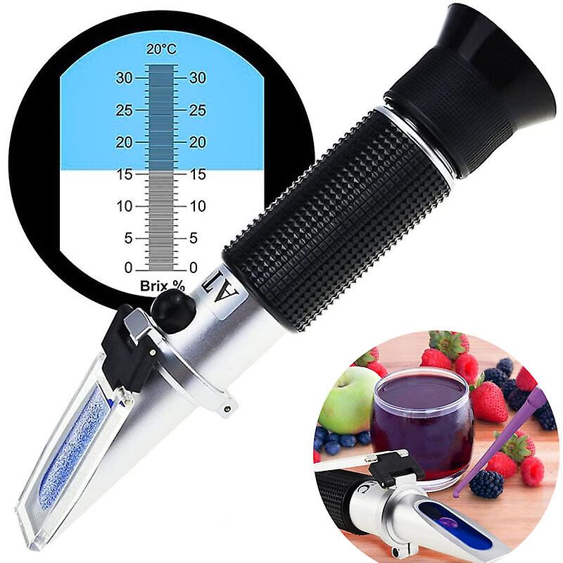 Sugar Content Refractometer, 0-32 Brix Refractometer Wine Refractometer for Measuring Sugar Content with ATC
