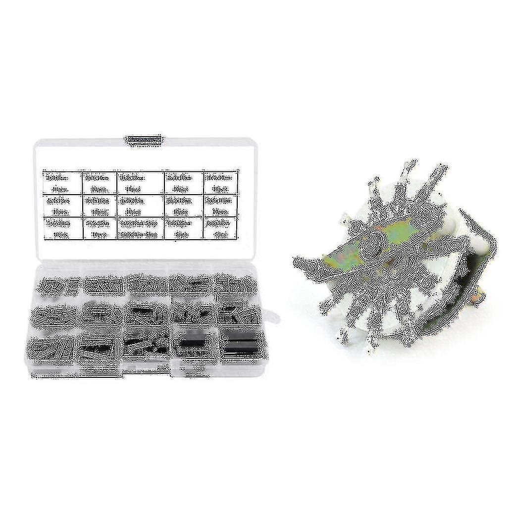 140pcs Round Ended Feather Key Parallel Drive Shaft Keys Set & 1 Pcs 11 Pins Band Channel Rotary Sw