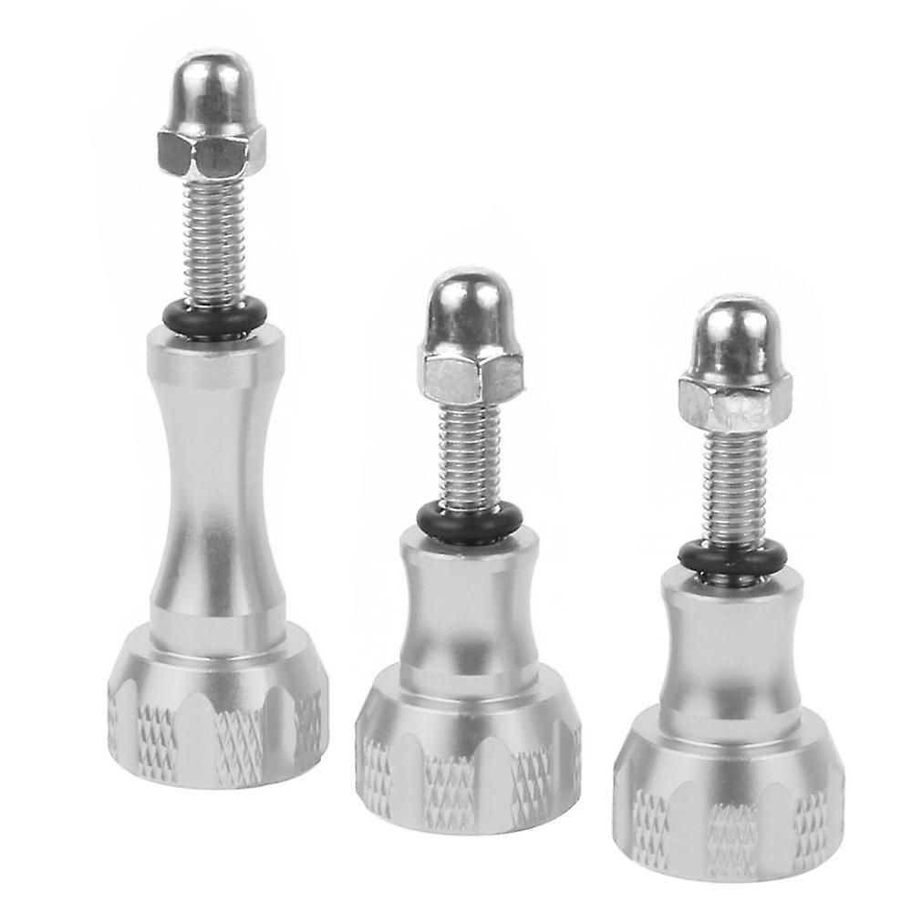 Bgning 3pcs Cnc Aluminum Long Short Thumb Knob Bolt Nut Adapter Screws Black For Gopro Hero 8 7 6 5 4 Sjcam Eken Yi 4k Connector