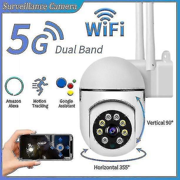 Wireless 5g Security Camera Wifi Waterproof Ir Night Vision Motion Detection Home Security Camera