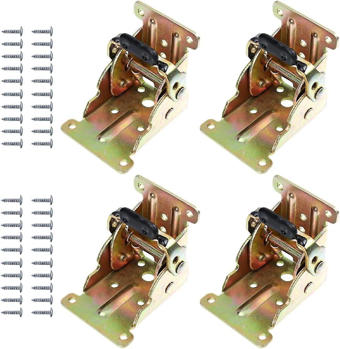 Accessories 4pcs 90 Degree Self Locking Hinges For Table Legs Self Locking Folding Hinge 90 Degree Self Locking Hinge Bracket Self Locking