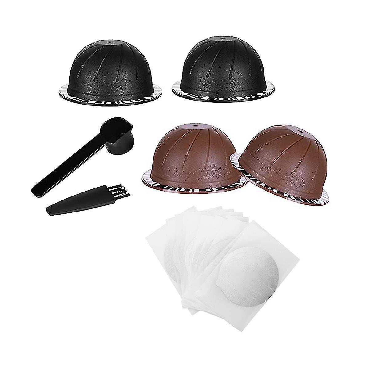 Refillable Coffee Containers Compatible With For Vertuoline Refill Vertuoline Pod With 50 Foil Lid