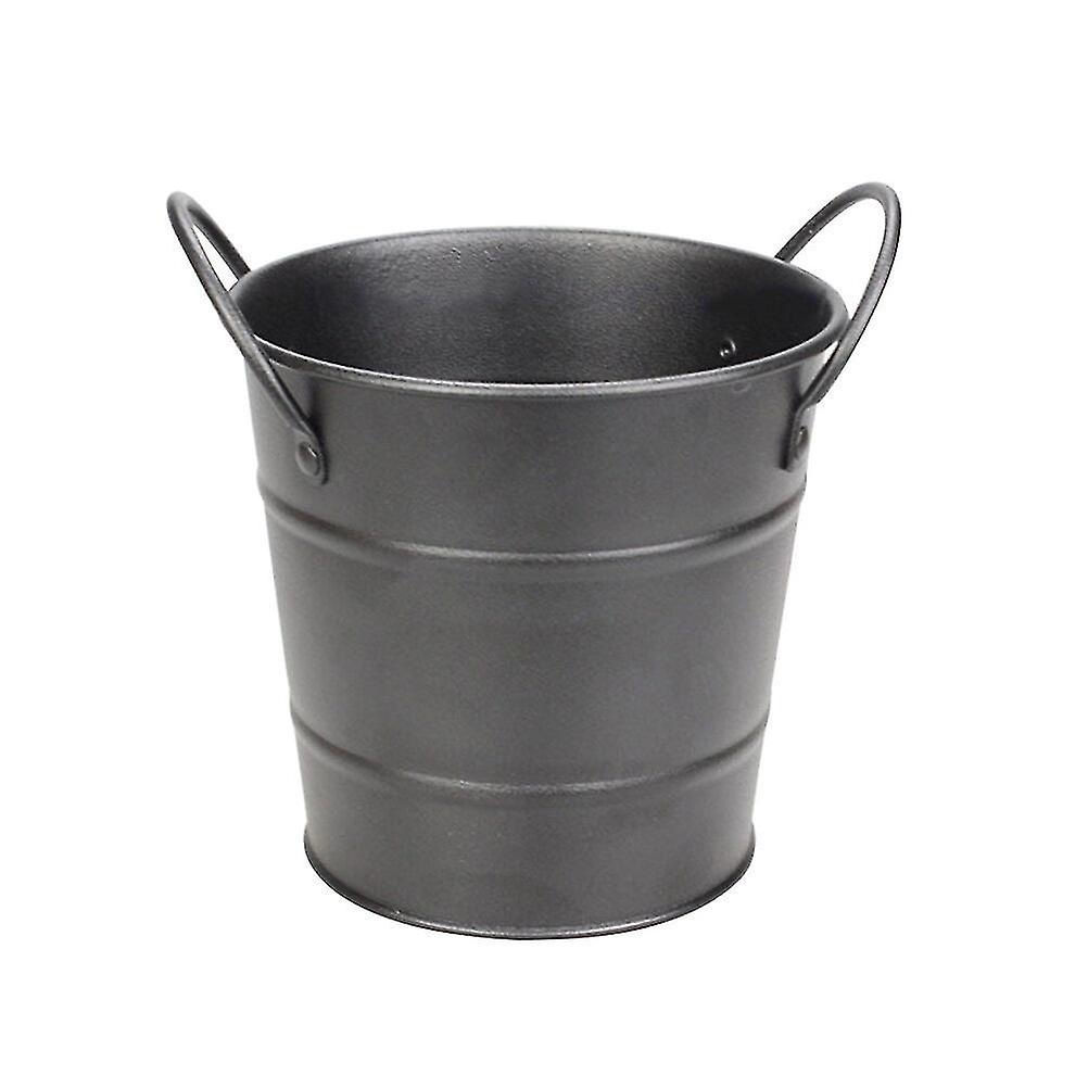 Mini Bucket Creative Metal French Fries Buckets Two Handles Portable Pails Ice Container For Bar Ktv