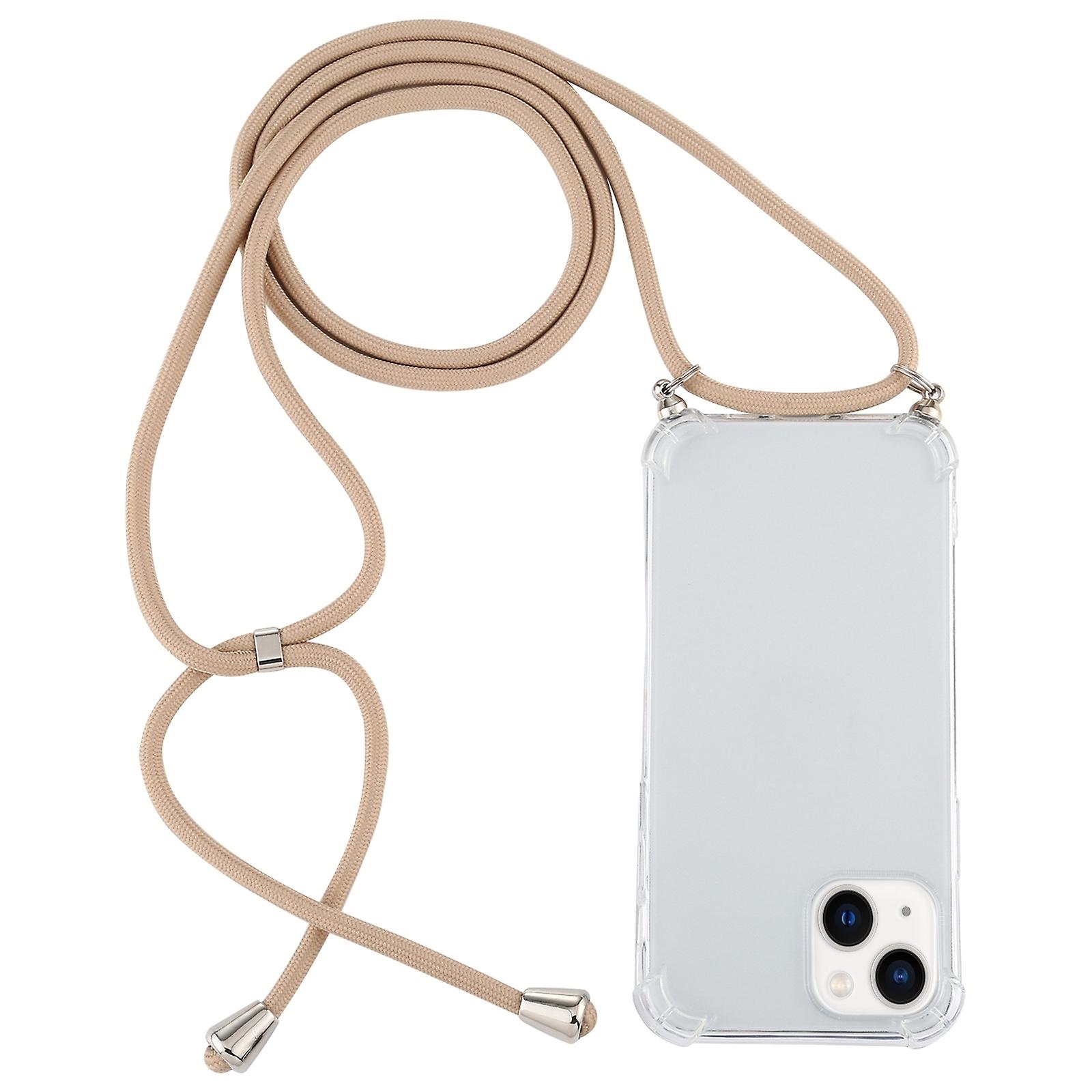 Four-Corner TPU Case with Lanyard For iPhone 15