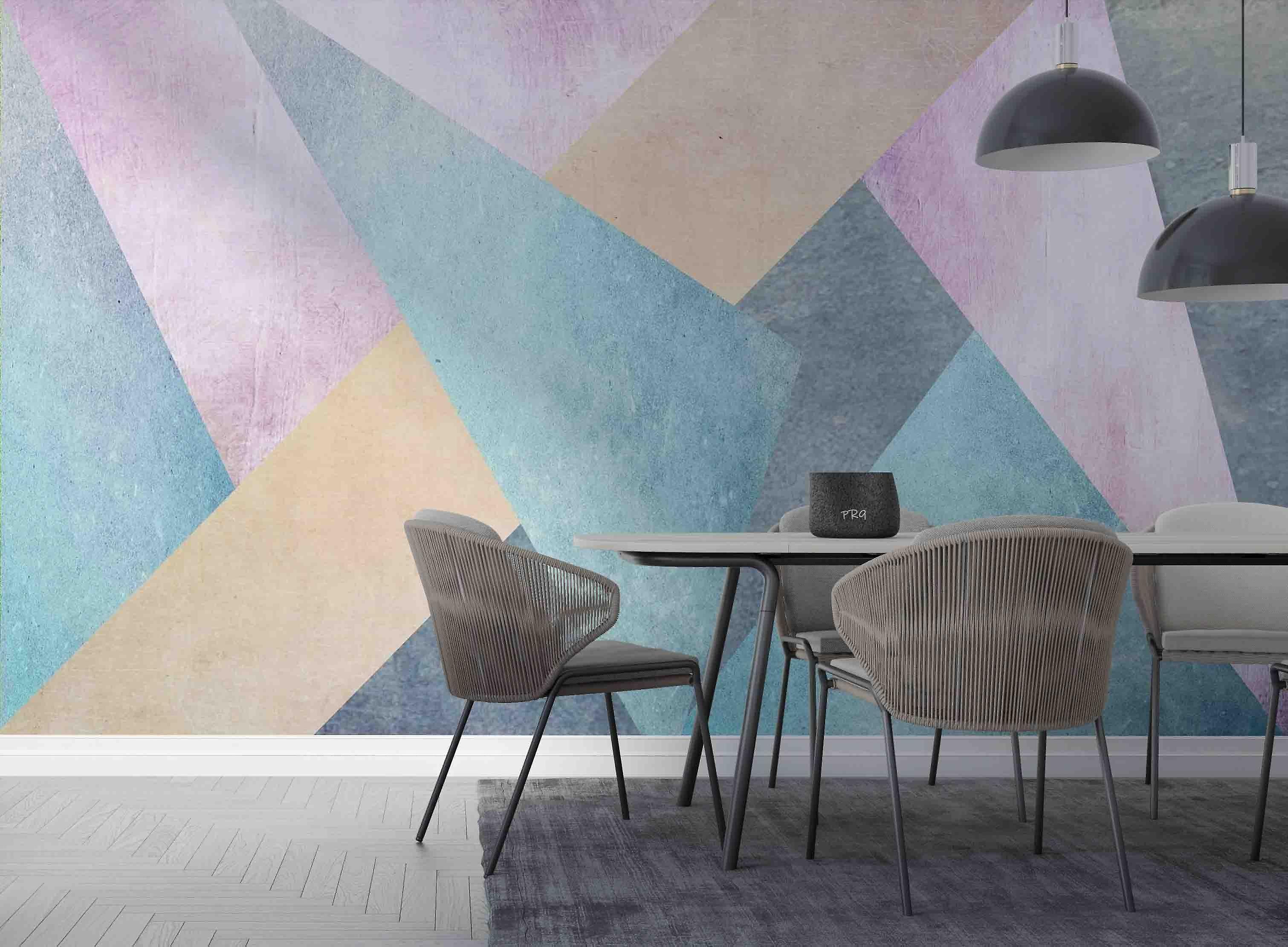 3D Abstract Geometry Triangle Colorful Background Wall Mural Wallpaper Gd 4618