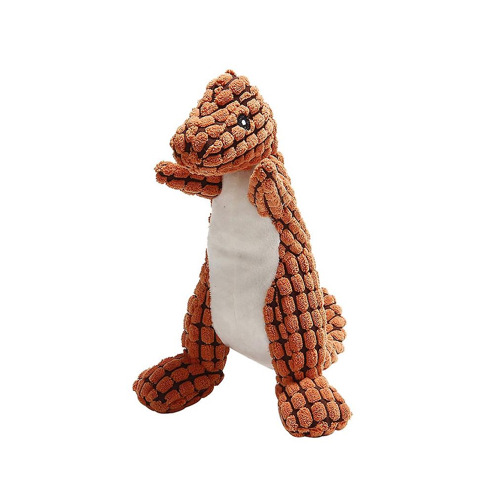 ZHOUBA Pet Dinosaur Shape Plush Chew Bite Catch Interactive Puppy Dog Cat Squeaker Toy