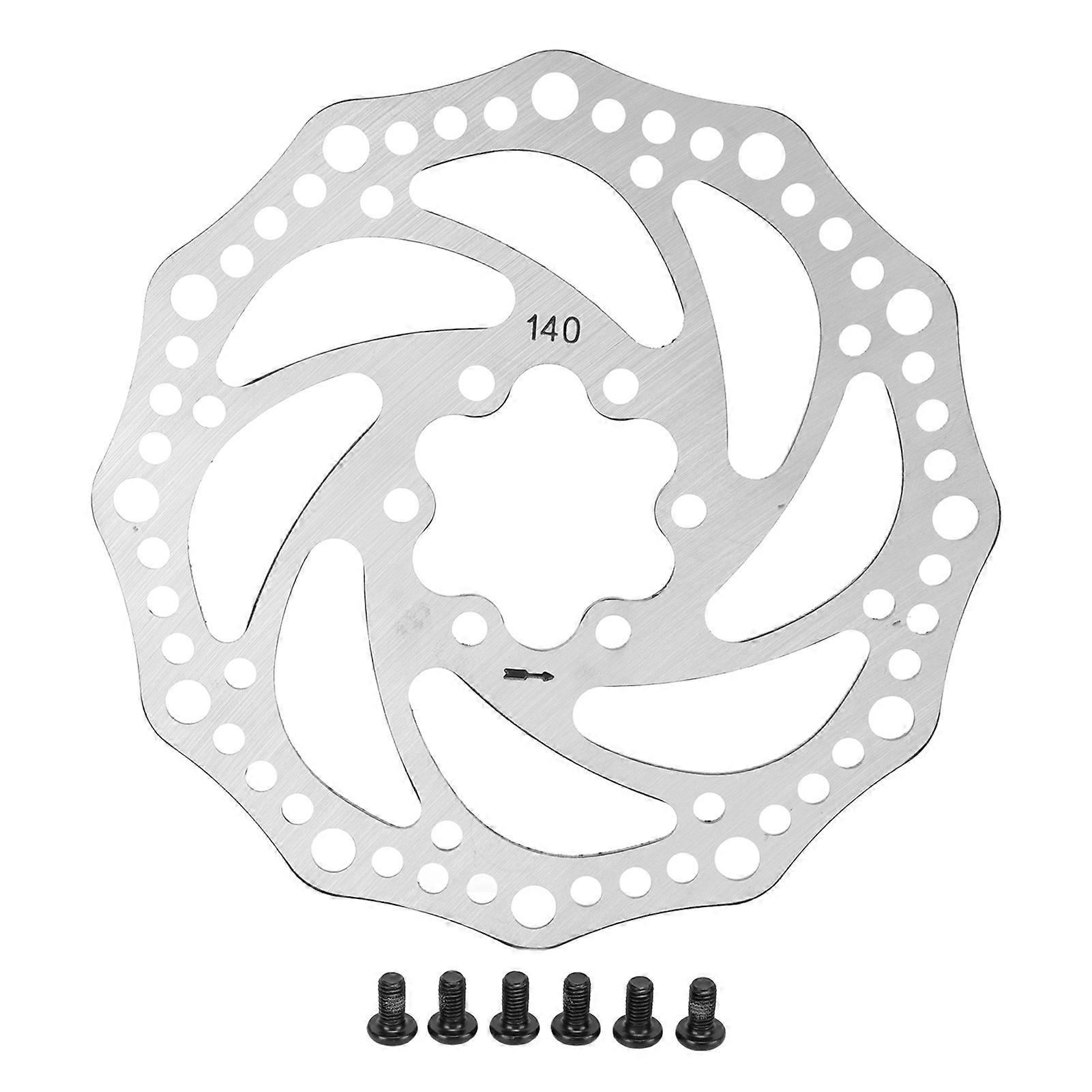 Bike Accessory,140mm Bike Disc Brake Bike Disc Brake Rotor Steel Brake Disc Cutting-Edge Features