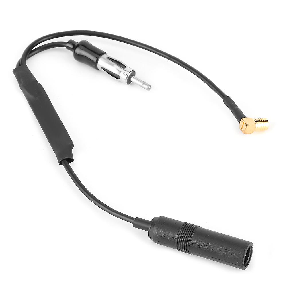 Car Stereo FM AM Radio Antenna Adapter Cable, 34.5cm/13.6in DAB Antenna Splitter Adapter 15‑20dB Gain Low Power Consumption for Car Radio